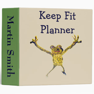 Funny Animal Art Frog Training Binder
