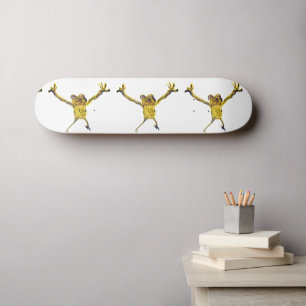 Funny Animal Art Frogs Skateboard Deck