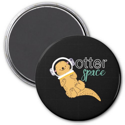 Funny Animal Cartoon Humor Otter Space Magnet