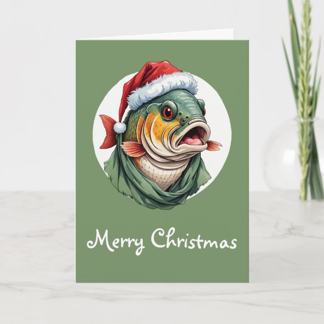 Funny Animal Christmas Favorites - Carp 1 Card (Front)