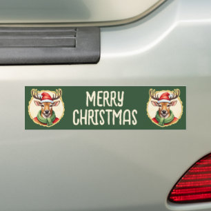 Funny Animal Christmas Favorites - Deer 2 Bumper Sticker