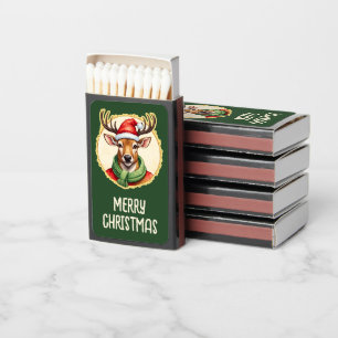 Funny Animal Christmas Favorites - Deer 2 Matchboxes