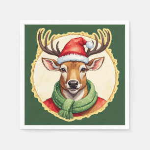 Funny Animal Christmas Favorites - Deer 2 Napkins