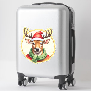Funny Animal Christmas Favorites - Deer 2 Sticker