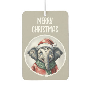 Funny Animal Christmas Favorites - Elephant 2 Air Freshener