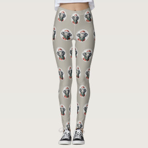 Funny Animal Christmas Favorites - Elephant 2 Leggings