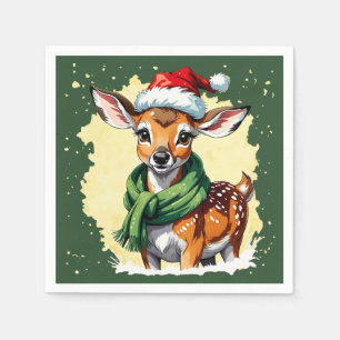 Funny Animal Christmas Favorites - Fawn 1 Napkins