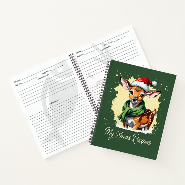 Funny Animal Christmas Favorites - Fawn 1 Notebook (Inside)