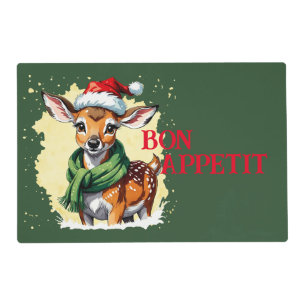Funny Animal Christmas Favorites - Fawn 1 Placemat