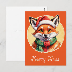 Funny Animal Christmas Favorites - Fox 1 Postcard