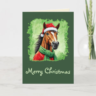 Funny Animal Christmas Favorites - Horse 6 Card