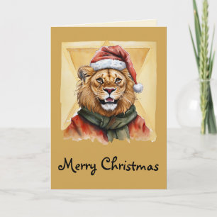 Funny Animal Christmas Favorites - Lion 1 Card