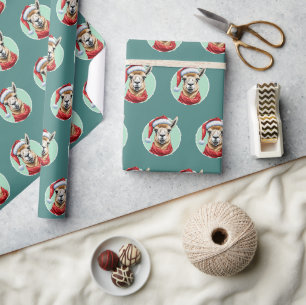 Funny Animal Christmas Favorites - Llama 1 Wrapping Paper