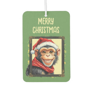 Funny Animal Christmas Favorites - Monkey 2 Air Freshener