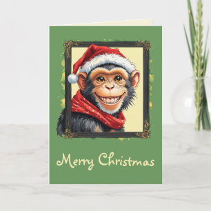 Funny Animal Christmas Favorites - Monkey 2 Card
