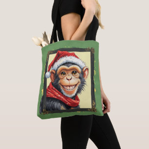 Funny Animal Christmas Favorites - Monkey 2 Tote Bag