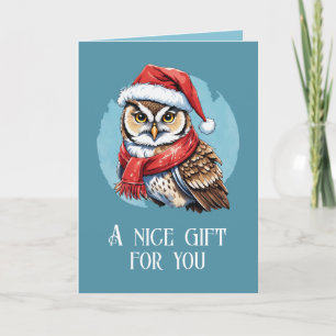 Funny Animal Christmas Favorites - Owl 1 Card