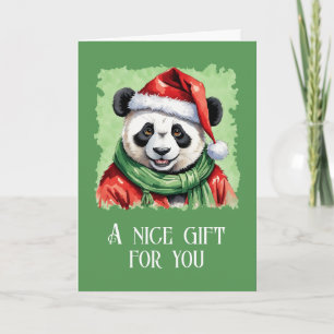 Funny Animal Christmas Favorites - Panda 1 Card