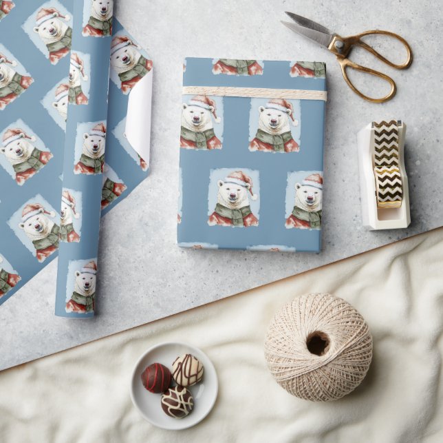 Funny Animal Christmas Favorites - Polar Bear 1 Wrapping Paper (Crafts)