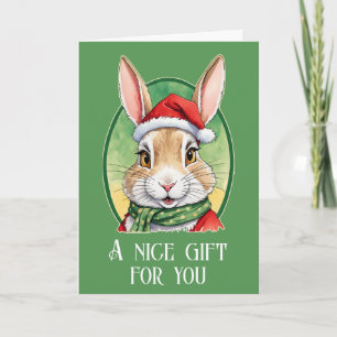 Funny Animal Christmas Favorites - Rabbit 5 Card