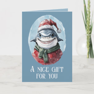 Funny Animal Christmas Favorites - Shark 1 Card