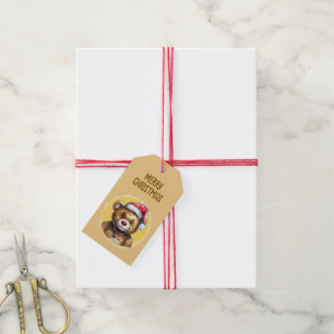 Funny Animal Christmas Favorites - Teddy Bear 1 Gift Tags