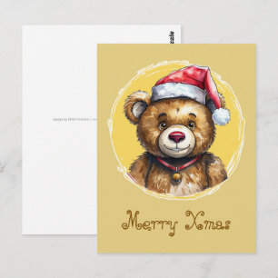 Funny Animal Christmas Favorites - Teddy Bear 1 Postcard