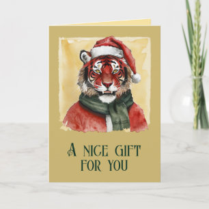 Funny Animal Christmas Favorites - Tiger 1 Card