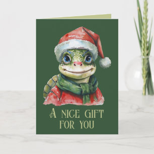 Funny Animal Christmas Favorites - Turtle 2 Card
