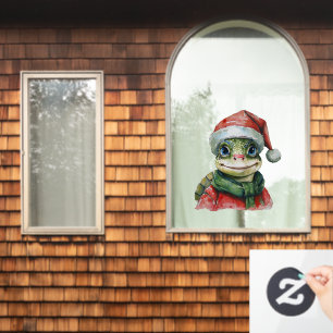 Funny Animal Christmas Favorites - Turtle 2 Window Cling
