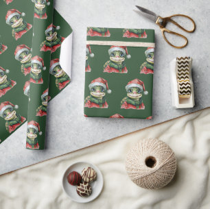 Funny Animal Christmas Favorites - Turtle 2 Wrapping Paper