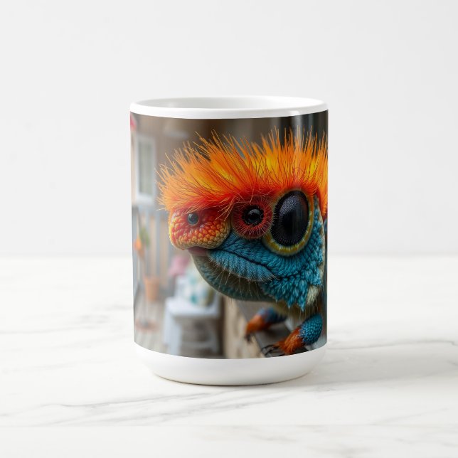 Funny animal colorful lizard coffee mug (Center)
