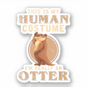Funny Animal Costume Zoo Keeper Sticker