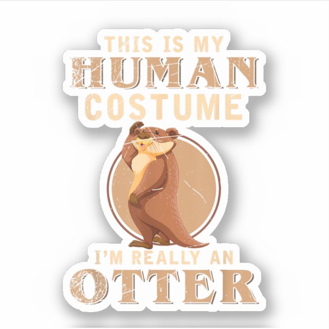 Funny Animal Costume Zoo Keeper Sticker (Front)