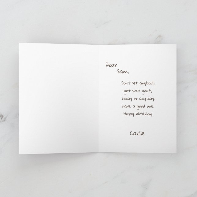 Funny Animal Cute Pet Humor Cartoon Silly Joke Card (Inside)