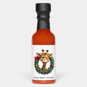 Funny Animal Giraffe Meme Face Festive Xmas T-Shir Hot Sauces