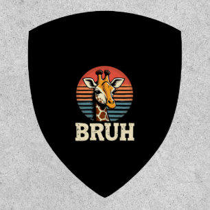 Funny Animal Giraffe Meme Face Festive Xmas T-Shir Patch