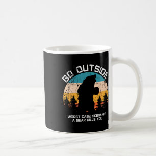 Funny Animal Go Outside Get Eaten By Bear Coffee Mug