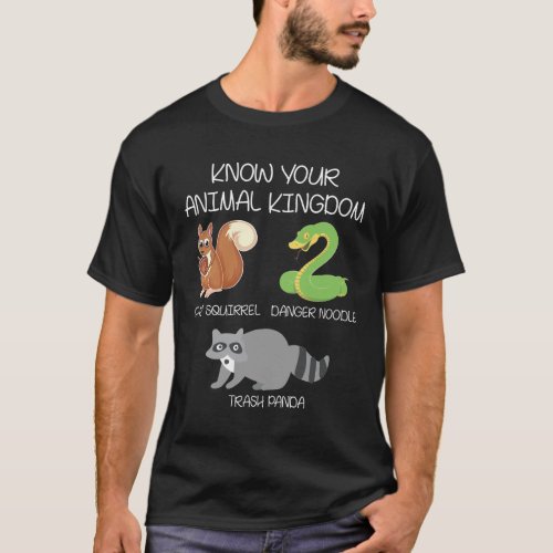 Funny animal kingdom Skunk Racoon Snake Pun T_Shirt