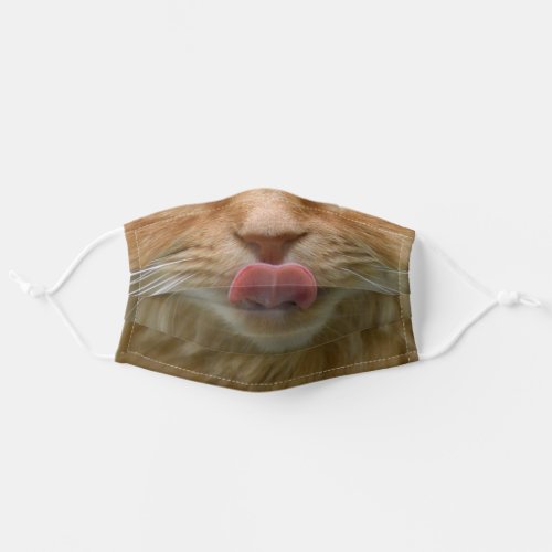 funny animal lover cute orange persian cat adult cloth face mask