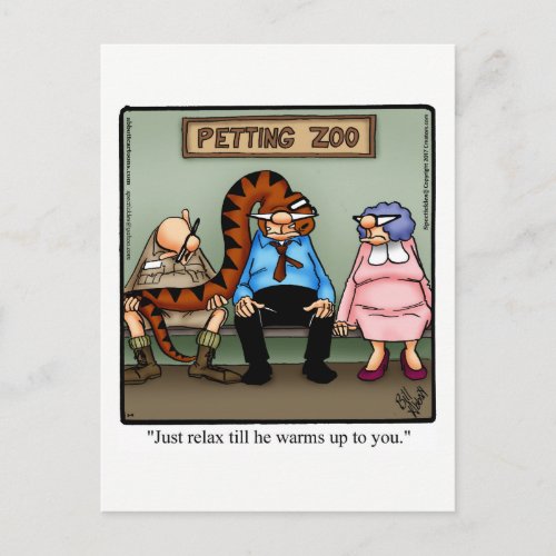 Funny Animal Lover Zoo Postcard