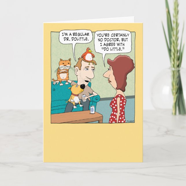 Funny Animal Magnetism Anniversary Card (Front)