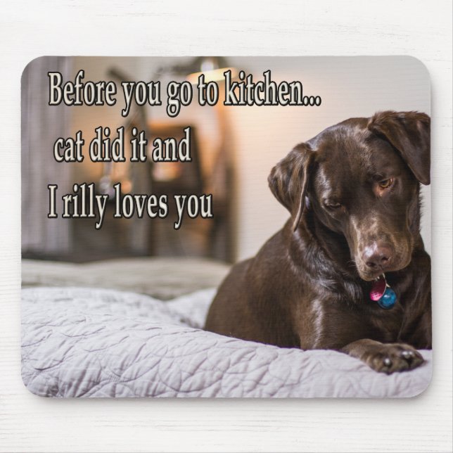 Funny animal memes Dog memes Humorous Photos Mouse Pad (Front)