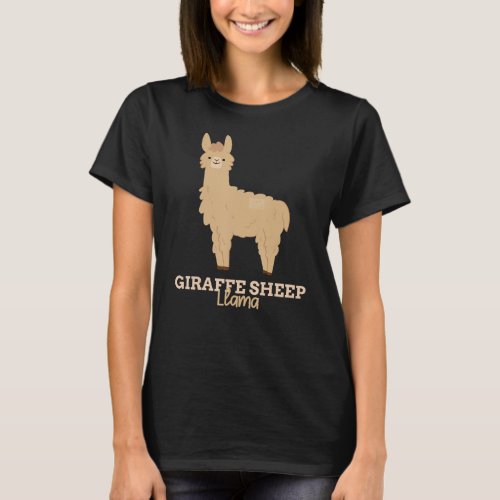 Funny Animal Name Giraffe Sheep Llama T_Shirt