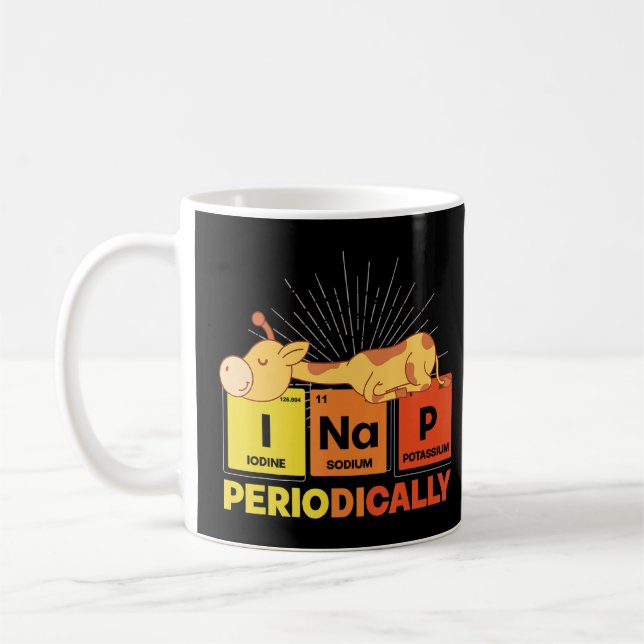 Funny Animal Nap Periodic Table Pajama Cute Sleepi Coffee Mug (Left)