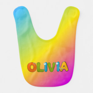 funny animal- Olivia Baby Bib