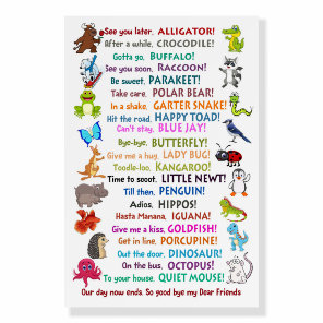 Funny Animal Poster See You Later Alligator Poster