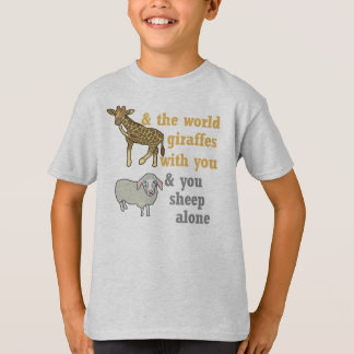Funny Animal Pun Giraffe and Sheep T-Shirt