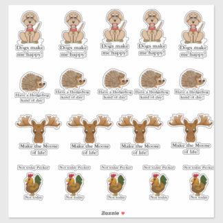 Funny animal stickers