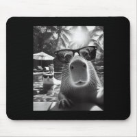 Funny Animal Swimming Pool Capybara Selfie With Ca